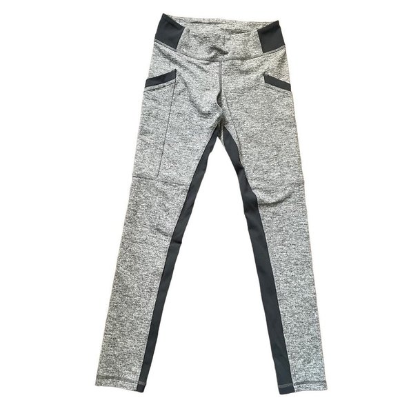 Ivivva Girls Leggings  *Gray/Black* Size 10 - Picture 1 of 9